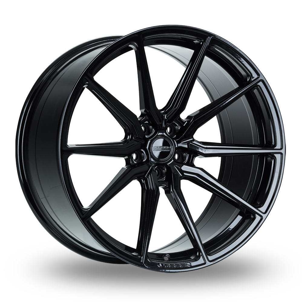 Vossen HF-3 (12x21) (Deep Concave) Gloss Black Alloy Wheels