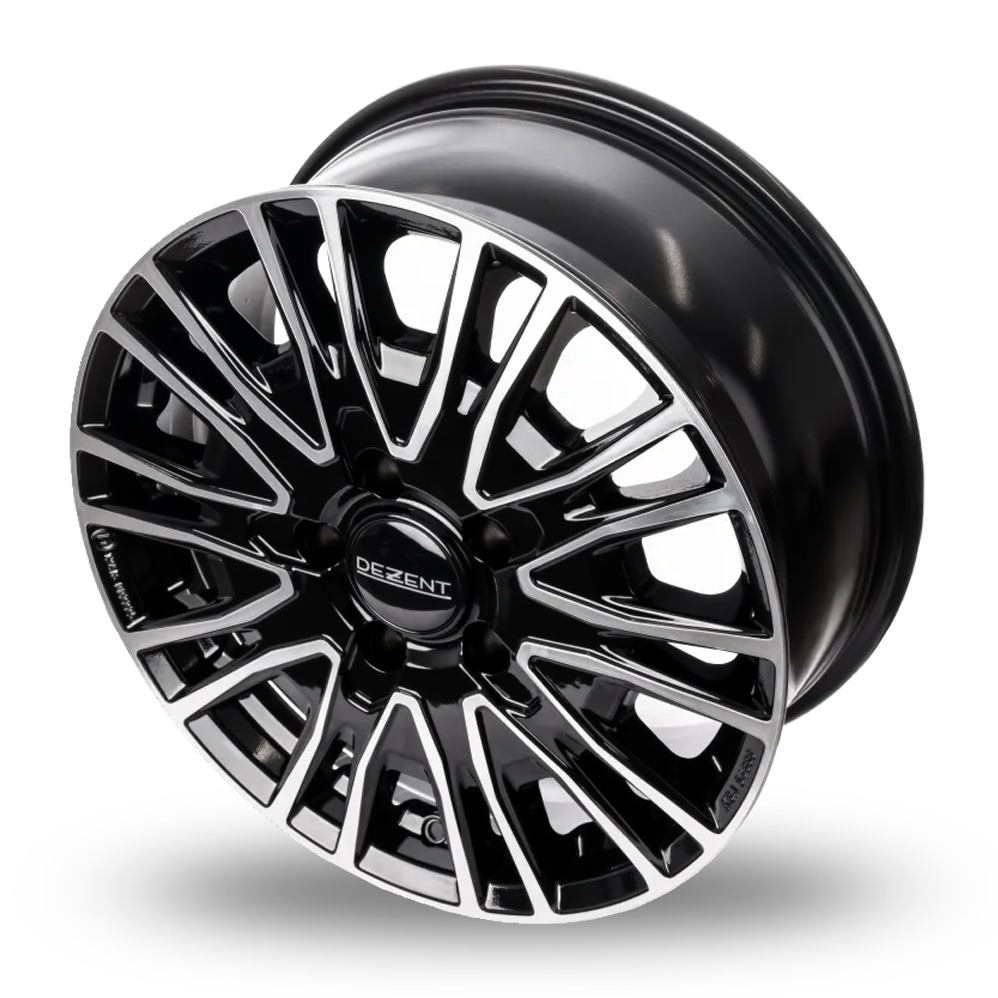 17" Dezent KE Black Polished Alloy Wheels