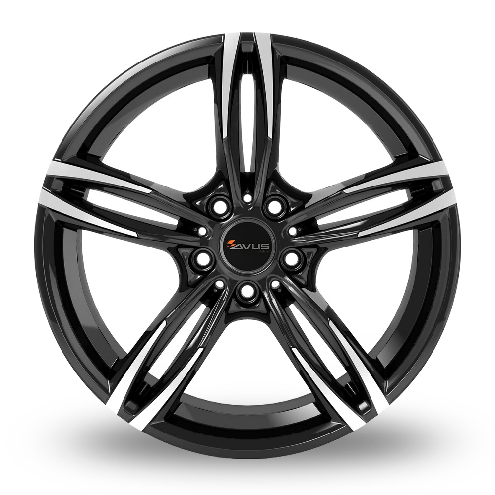 17" Avus Racing AC-MB3 Black Polished Alloy Wheels