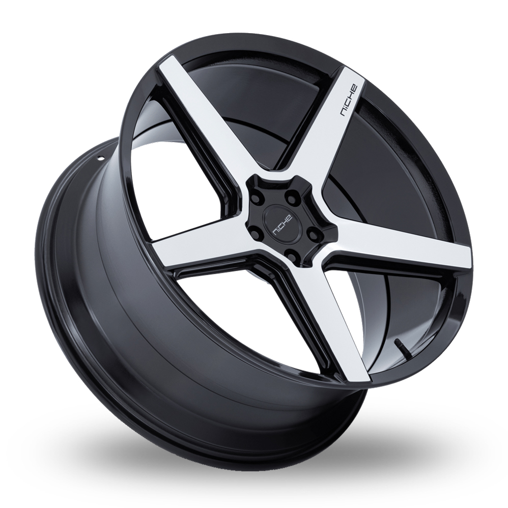 22" Niche NC283 Modena (USA Warehouse) Gloss Black Machined Face Alloy Wheels