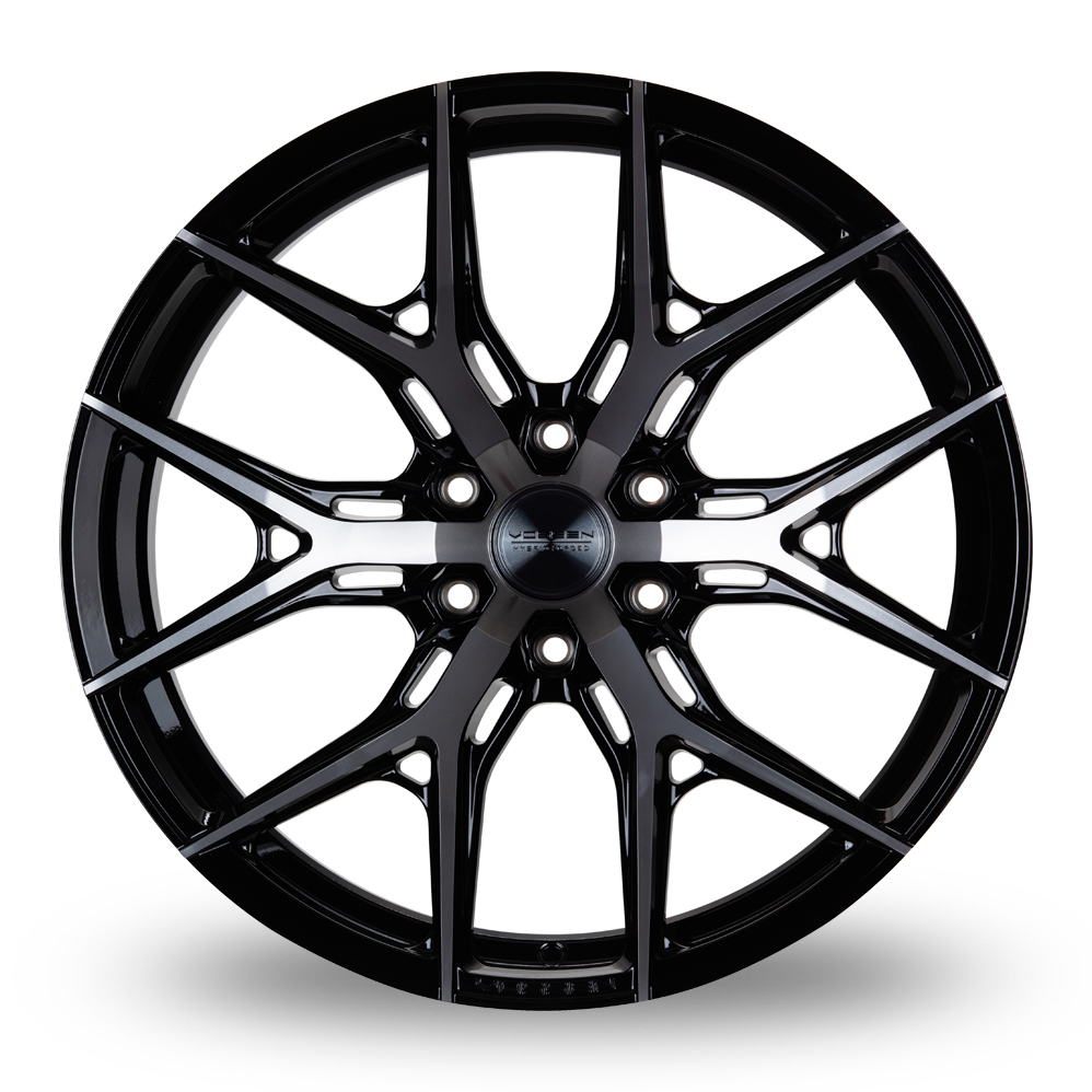 18" Vossen HF6-4 (8.5x18) (Mid Concave) Double Tinted Gloss Black Alloy Wheels