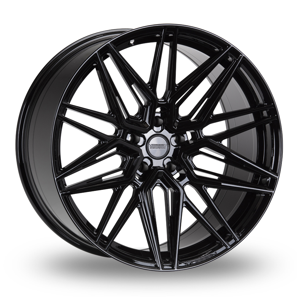 20" Vossen HF-7 (8.5x20) (Flat Concave) Gloss Black Alloy Wheels
