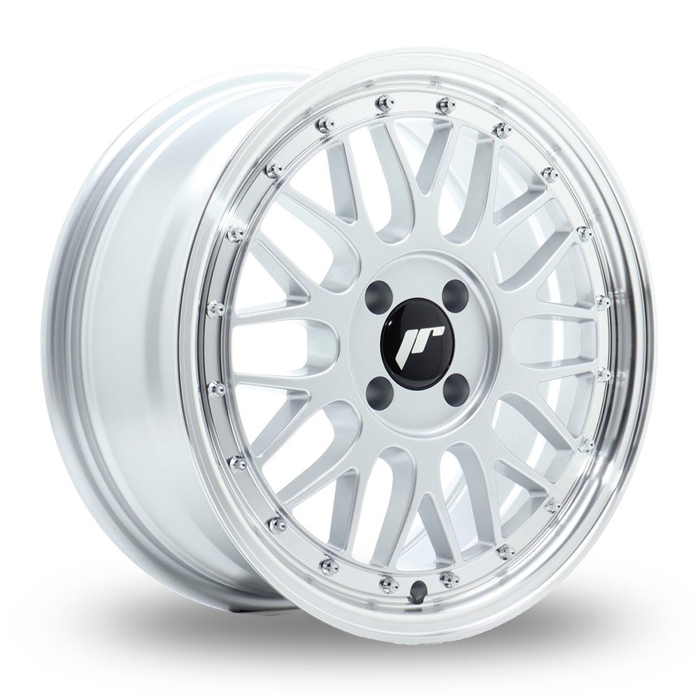 7x16 4x100 ET20 Japan Racing JR23 (Hyper Silver Machined Lip) (67.1cb) (620kg Load) (CN) (Precast) Alloy Wheels