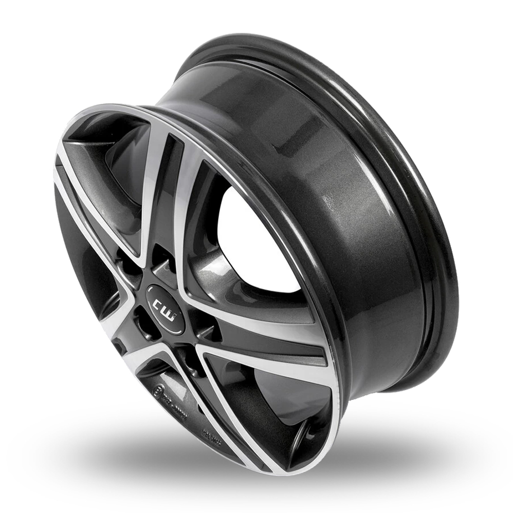 16" Borbet CWD Gloss Anthracite Polished Alloy Wheels