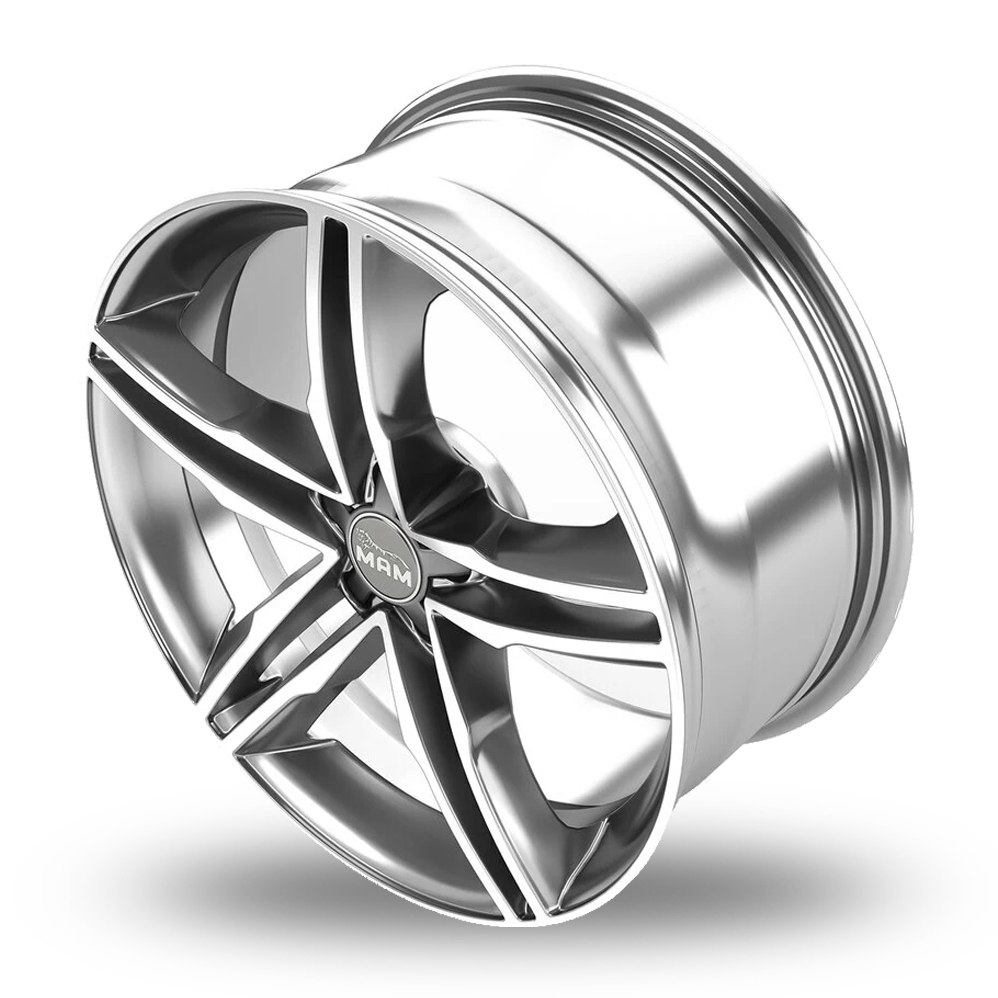 19" MAM A1 Palladium Polished Alloy Wheels