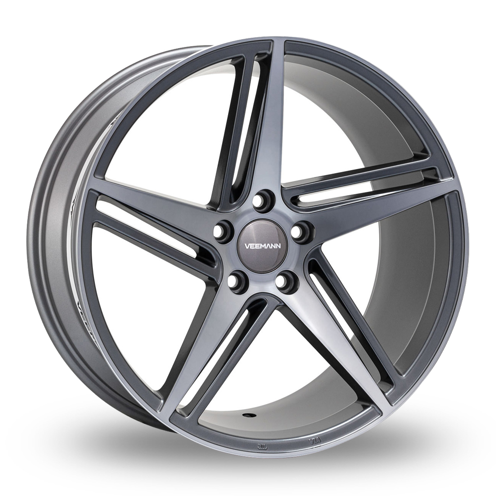 VEEMANN V-FS31 Graphite Smoke Machined Alloy Wheels
