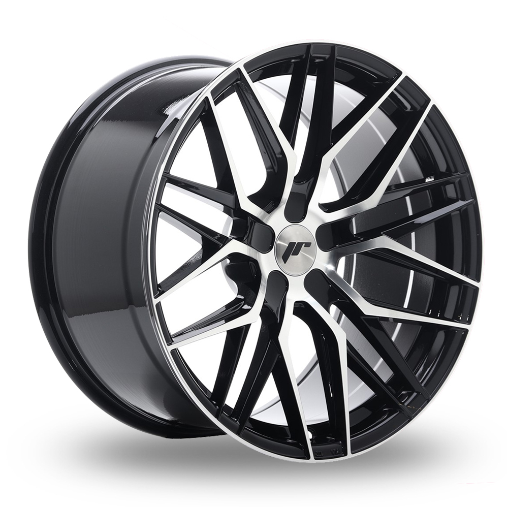 Japan Racing JR28 (10x20) (Custom Fitment) Gloss Black Machined Alloy Wheels