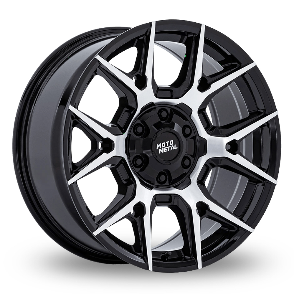 Moto Metal MO813 Mason (USA Warehouse) Gloss Black With Machined Face Alloy Wheels