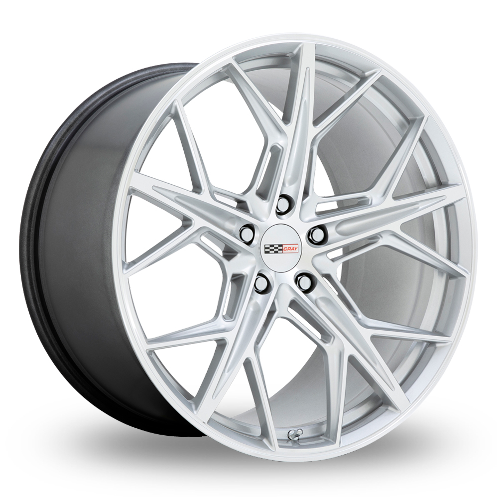 Cray Hammerhead (USA Warehouse) Gloss Silver With Mirror Cut Face Alloy Wheels
