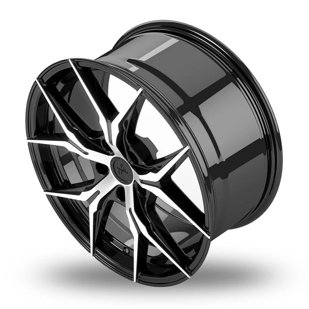19" Keskin Tuning KT19N Black Polished Alloy Wheels