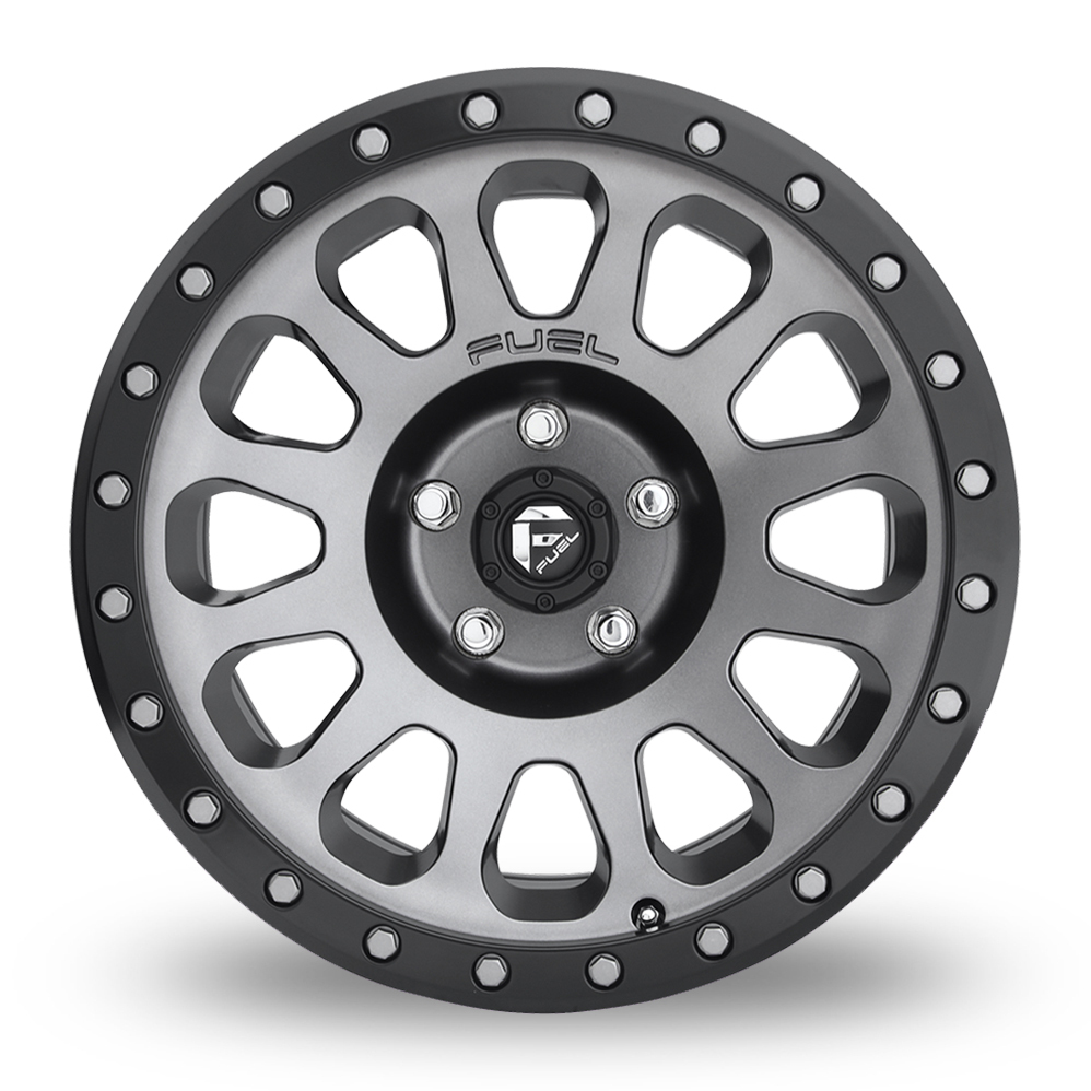 17" Fuel Off-Road D601 Vector Matt Gunmetal Black Bead Ring Alloy Wheels