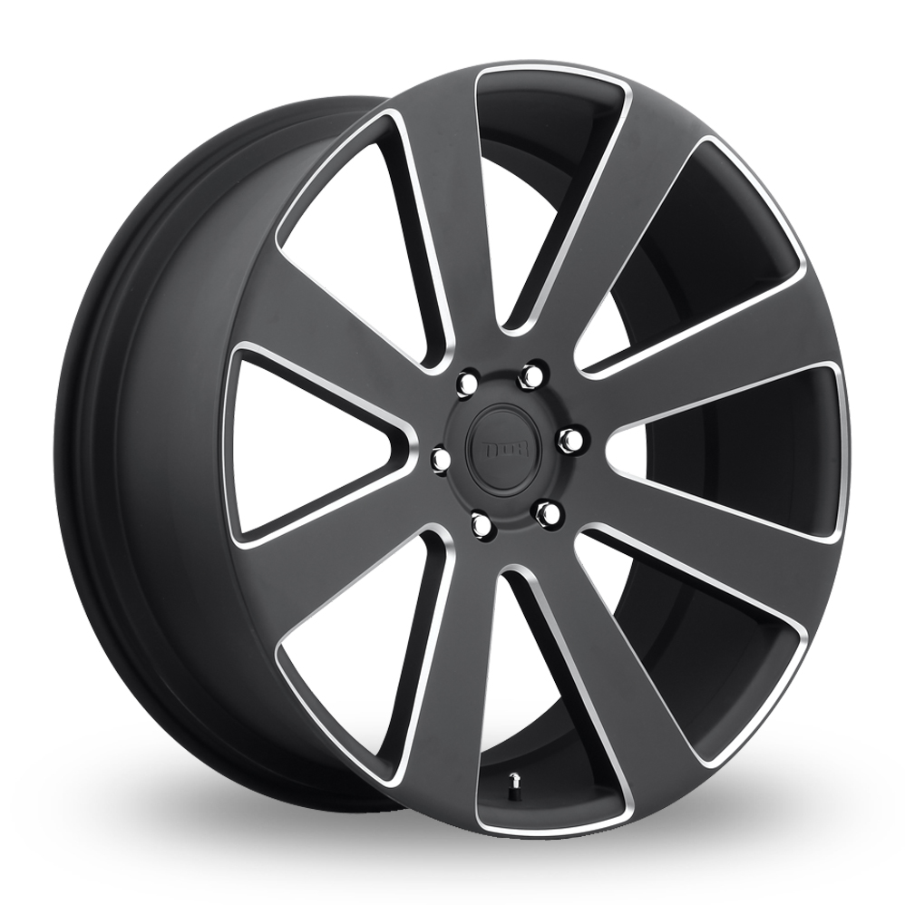 DUB S187 8-Ball (USA Warehouse) Matt Black Milled Alloy Wheels