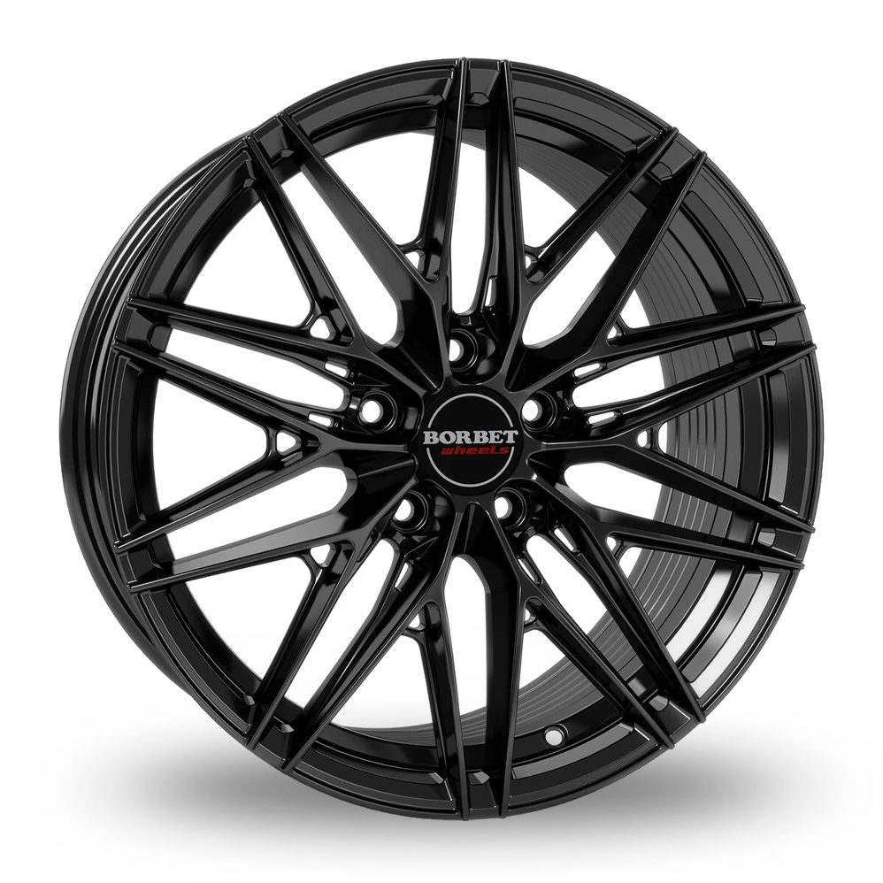 Borbet FB1 Gloss Black Alloy Wheels