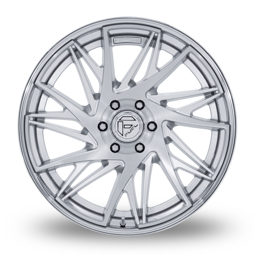 22" Fuel Off-Road FC405 Dynamo (USA Warehouse) Gloss Silver Brushed Chrome Lip Alloy Wheels