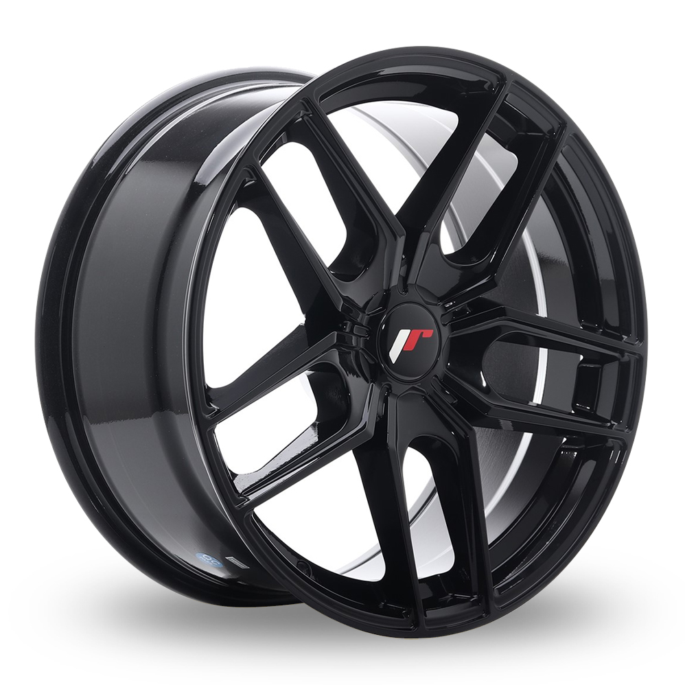 Japan Racing JR25 (8.5x18) (Custom Fitment) Gloss Black Alloy Wheels