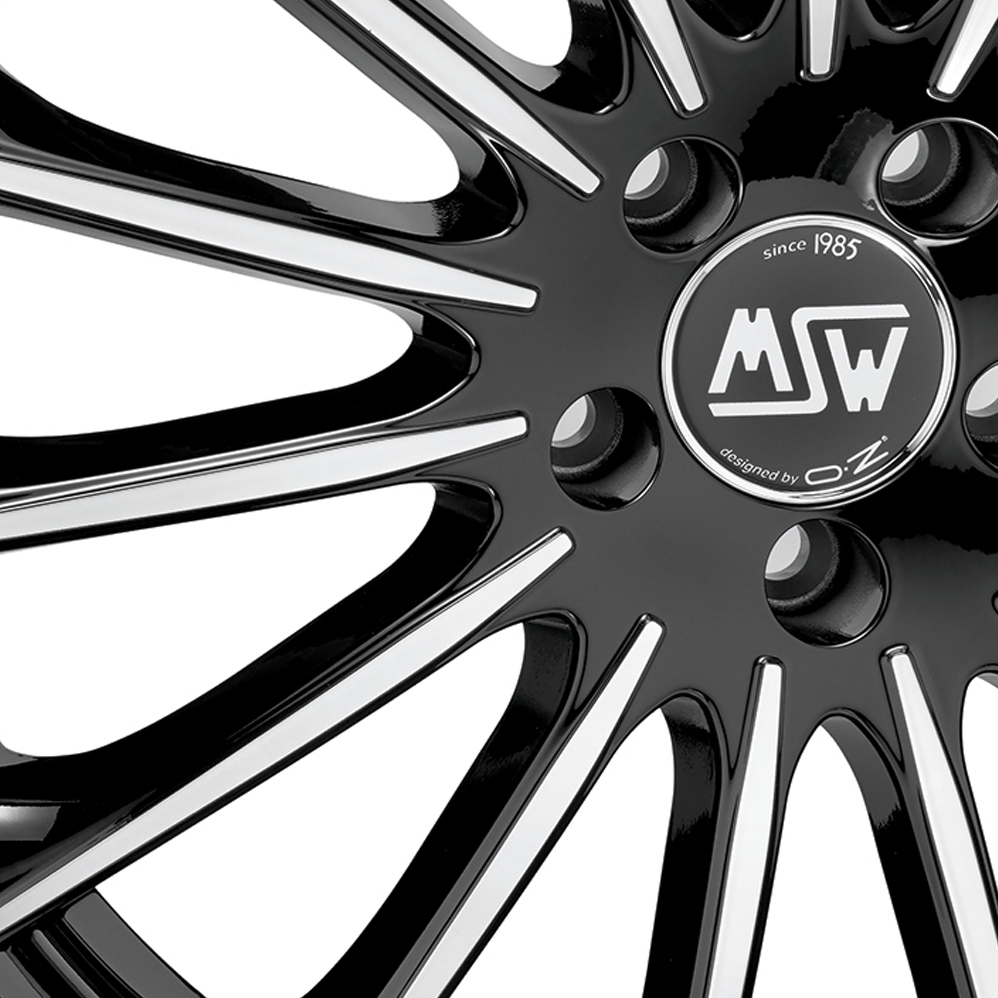 20" MSW (by OZ) 30 Gloss Black Polished Alloy Wheels