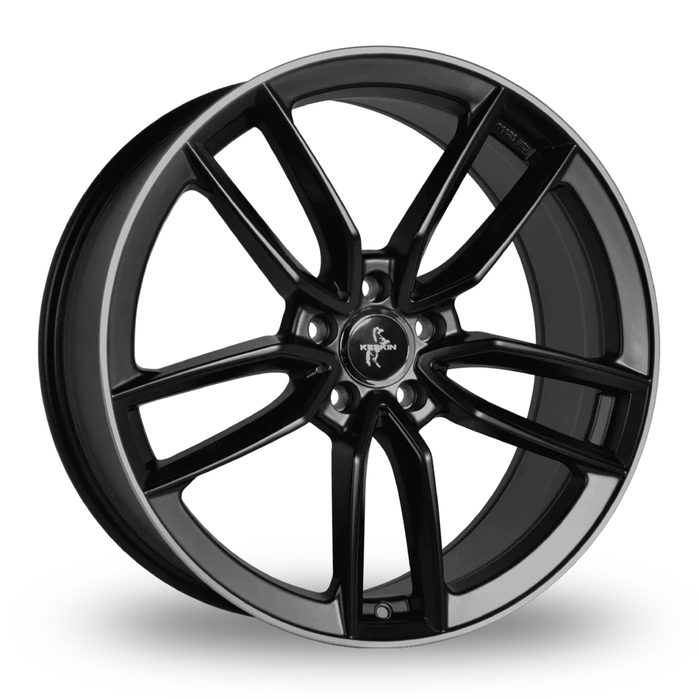 Keskin Tuning KT21 Matt Black Polished Lip Alloy Wheels