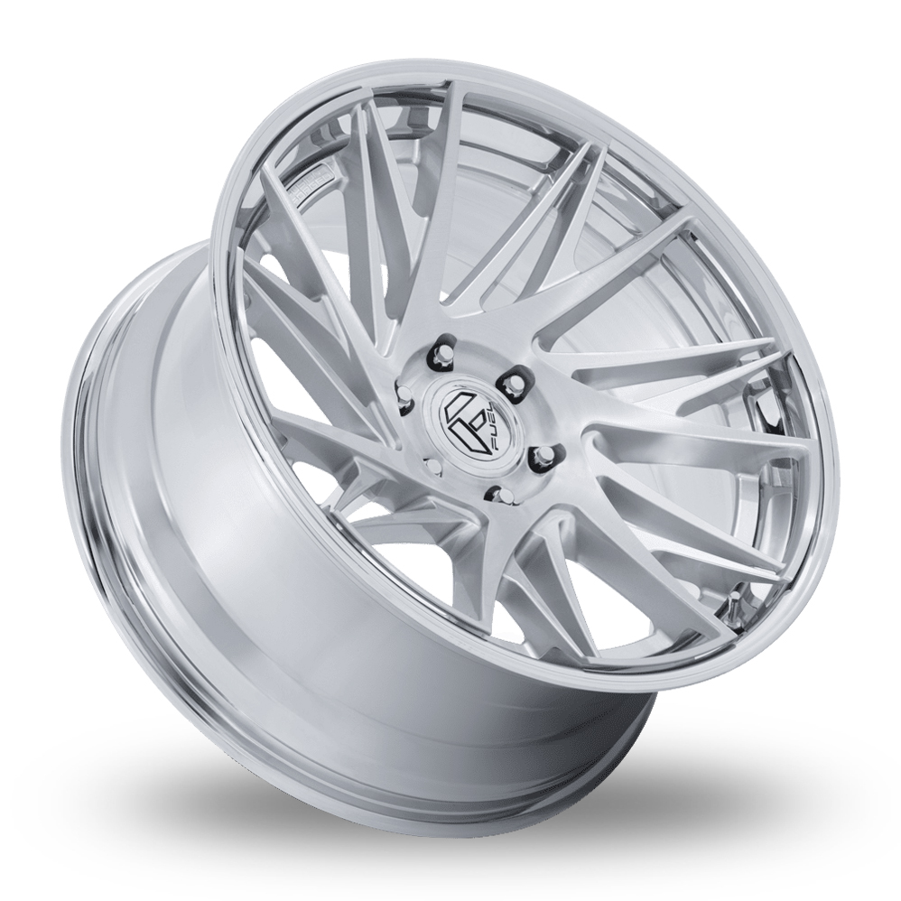 22" Fuel Off-Road FC405 Dynamo (USA Warehouse) Gloss Silver Brushed Chrome Lip Alloy Wheels