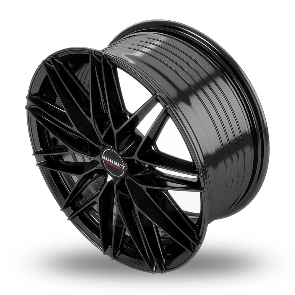 18" Borbet FB1 Gloss Black Alloy Wheels