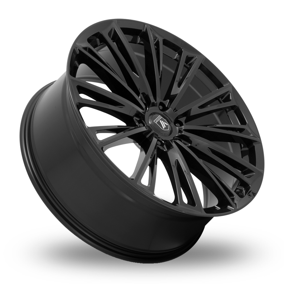 22" Asanti Black ABL30 Corona Gloss Black Alloy Wheels