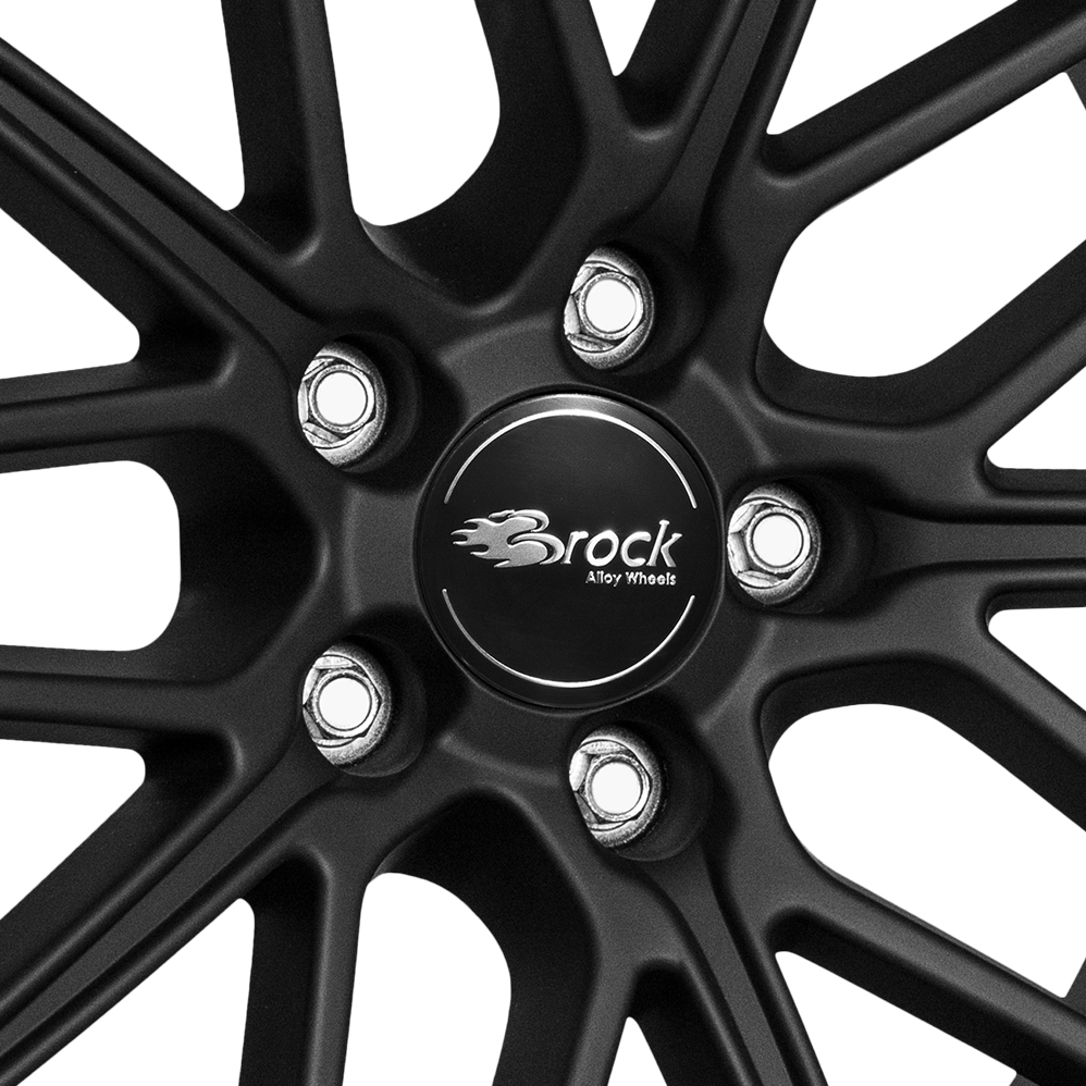 19" Brock B34 Matt Black Alloy Wheels