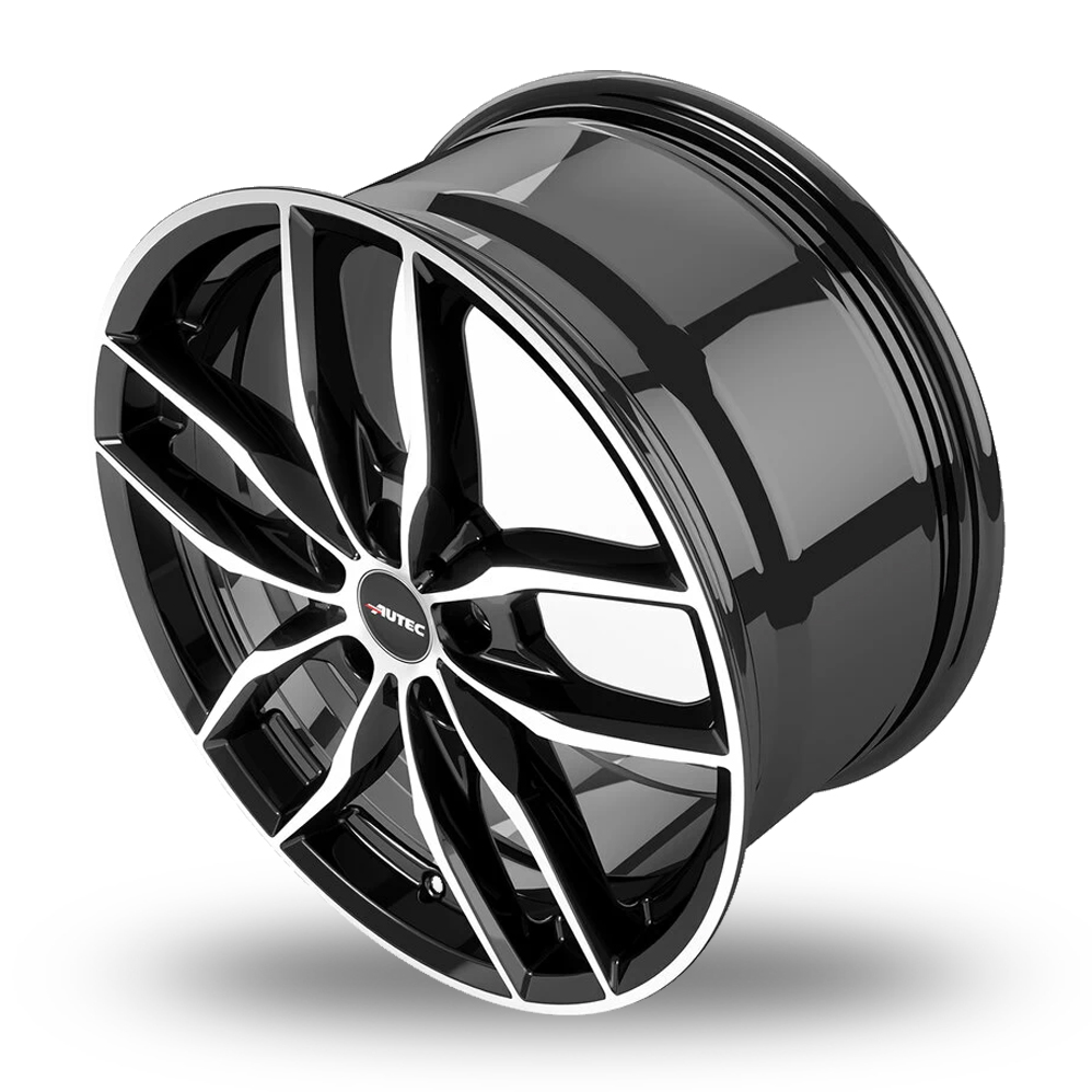 18" Autec Bavaris Black Polished Alloy Wheels