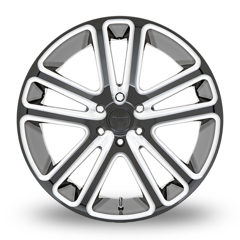 22" DUB S255 Flex Gloss Black Milled Alloy Wheels
