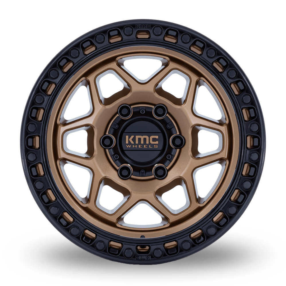 17" KMC KM553 Torx Matte Bronze With Gloss Black Lip Alloy Wheels