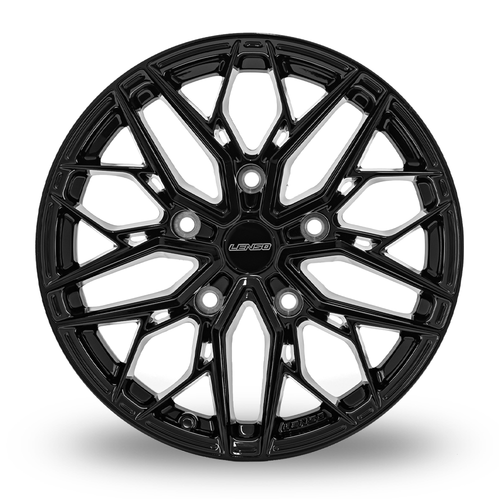18" Lenso Ventus Gloss Black Alloy Wheels
