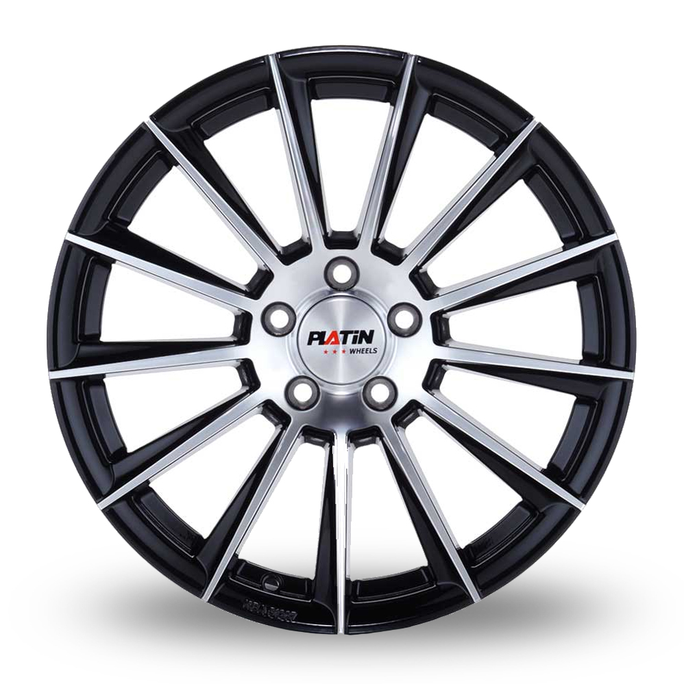 17" Platin P 74 Black Polished Alloy Wheels