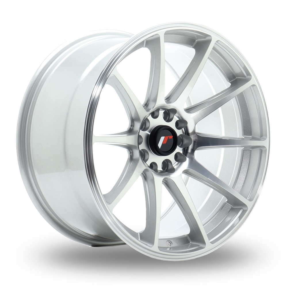 Japan Racing JR11 (9.5x18) Silver Machined Face Alloy Wheels