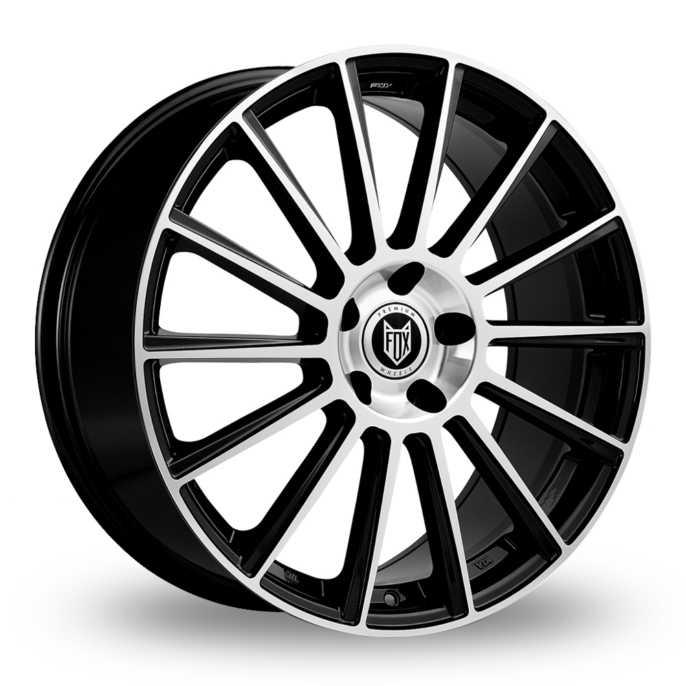 8x19 5x112 ET40 Fox Racing MBM (Black Polish) (66.6cb) (765kg Load) Alloy Wheels