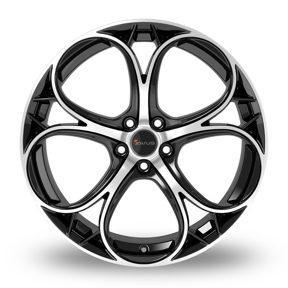 18" Avus Racing AC-520 Black Polished Alloy Wheels