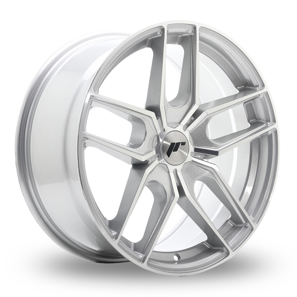 Japan Racing JR25 (8.5x18) (Custom Fitment) Silver Machined Face Alloy Wheels