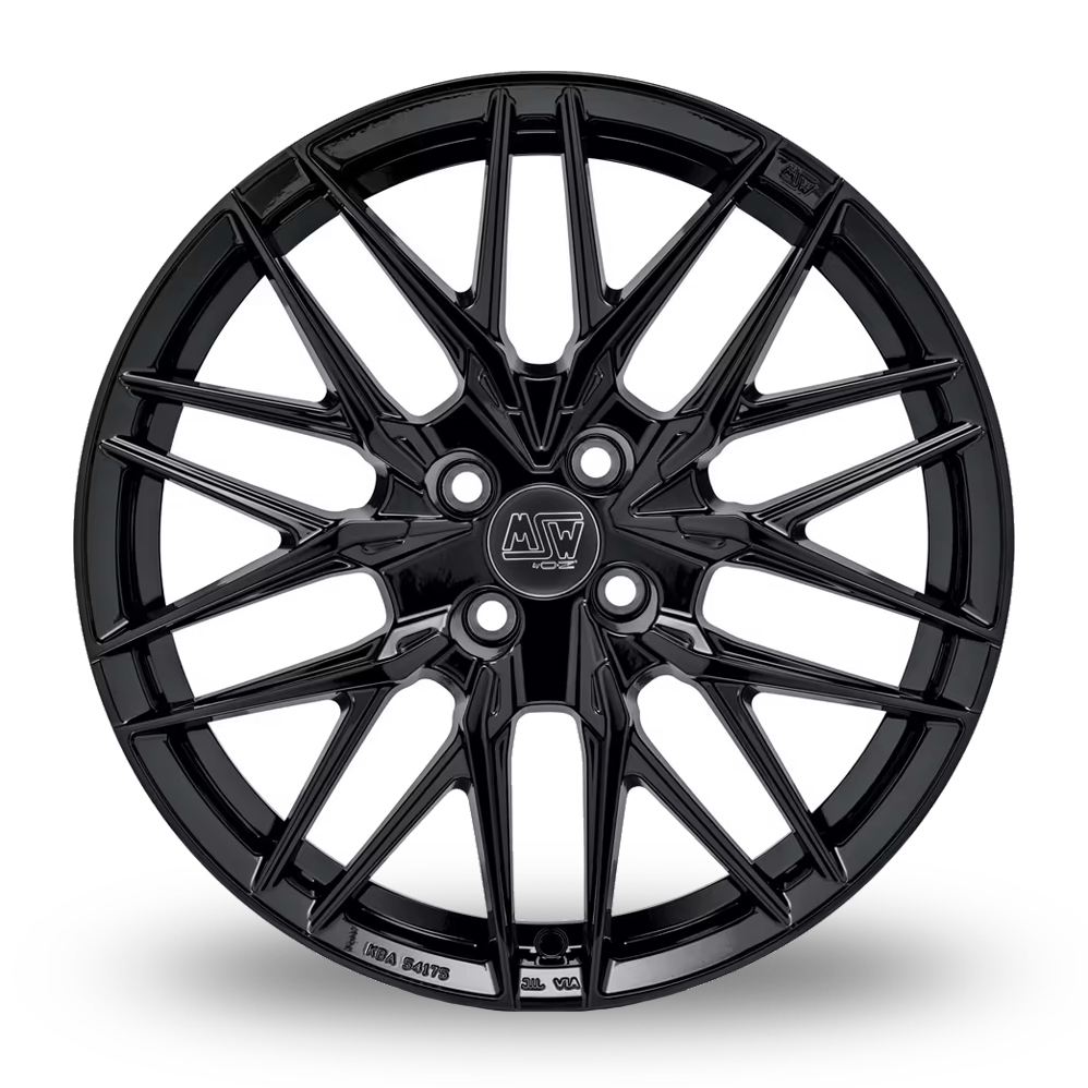 18" MSW (by OZ) 50-4 Gloss Black Alloy Wheels