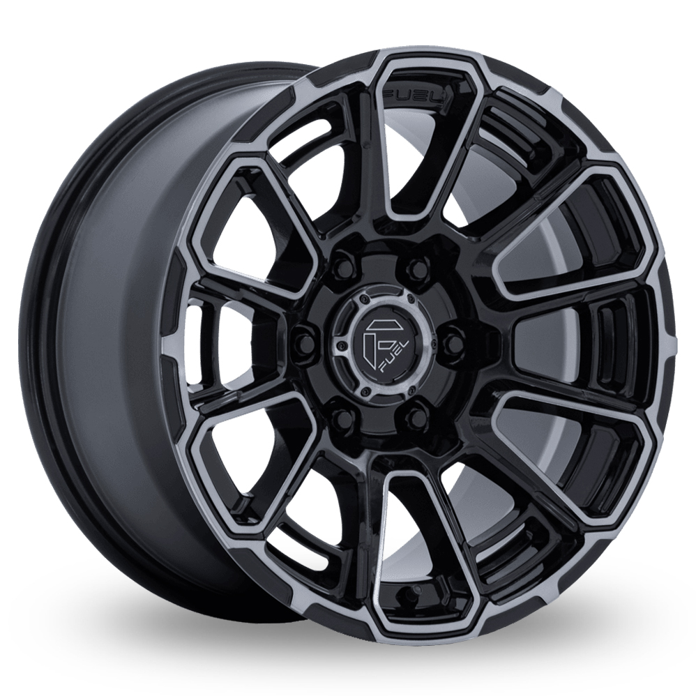 Fuel Off-Road FC910 Foxhound (USA Warehouse) Gloss Black Dark Tinted Clear Alloy Wheels