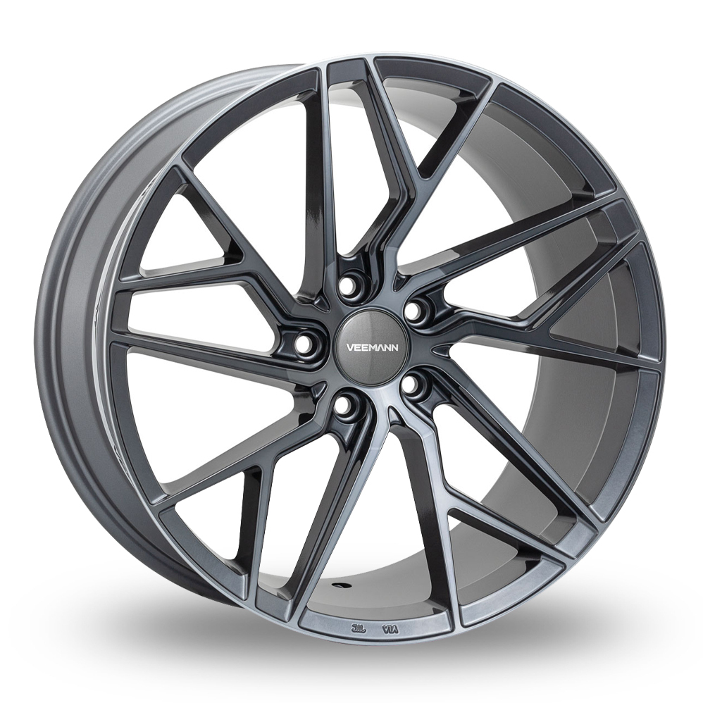 VEEMANN V-FS44 Graphite Smoke Machined Alloy Wheels
