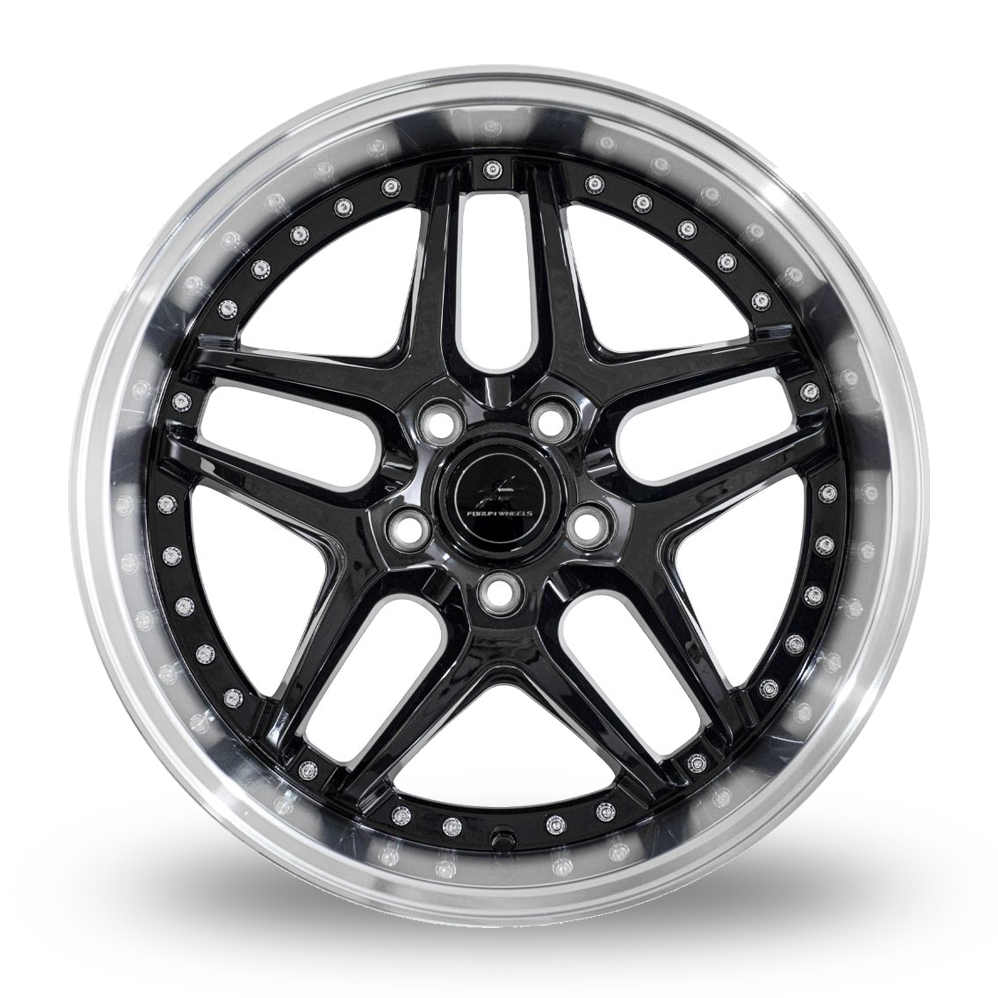 18" Forum Vice Black Polished Alloy Wheels