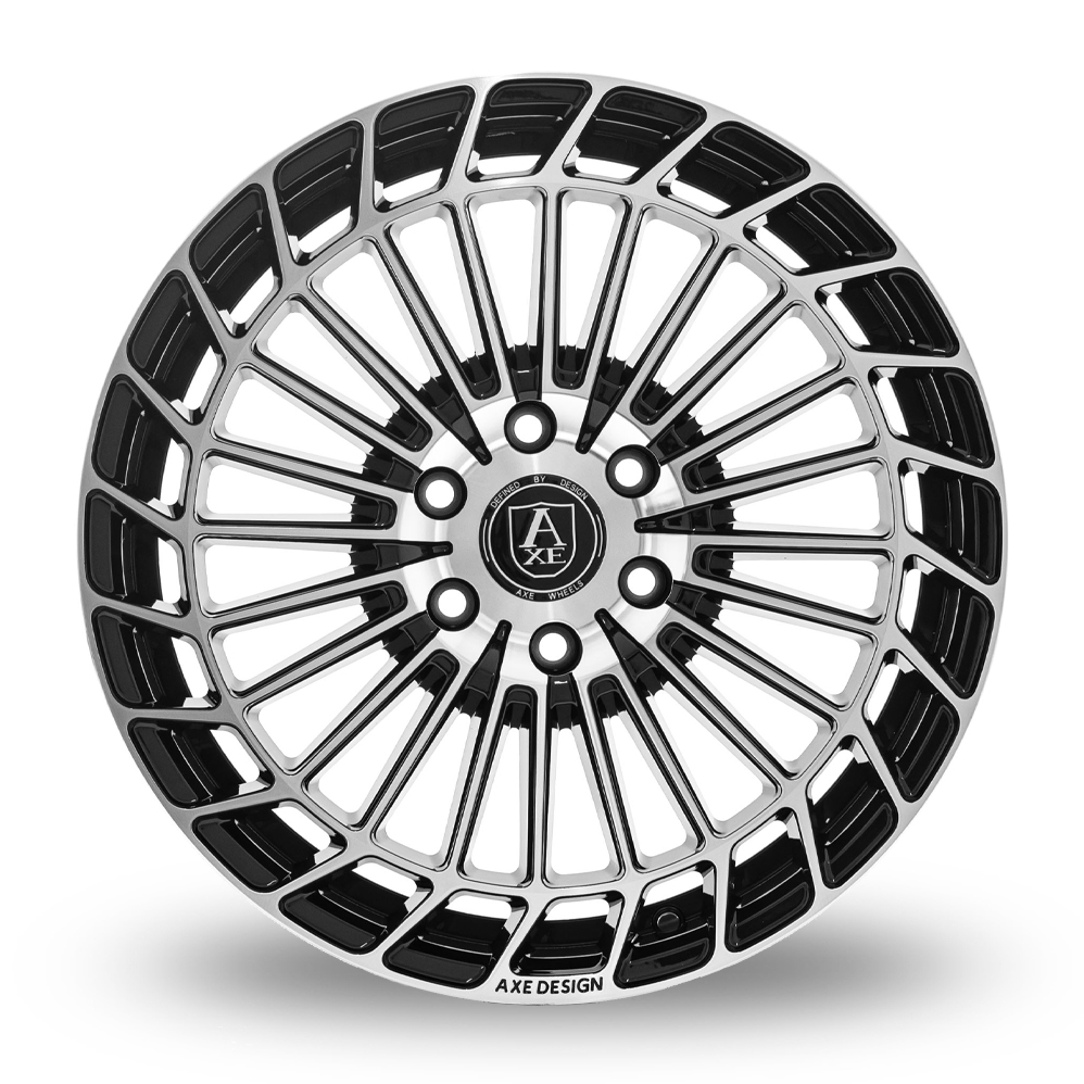 18" Axe EX45 Gloss Black Polished Alloy Wheels
