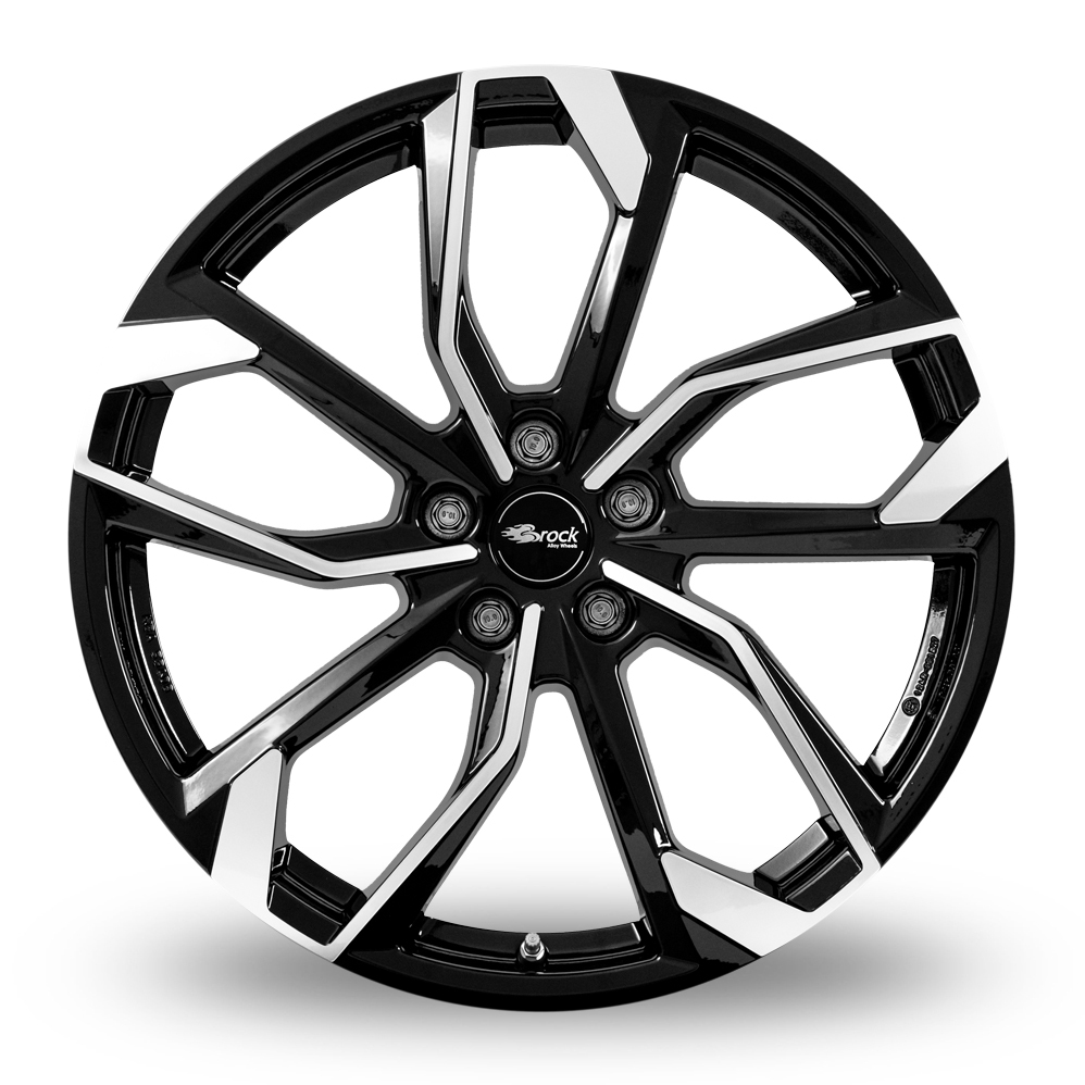 18" RC Design RC34 Gloss Black Polished Alloy Wheels