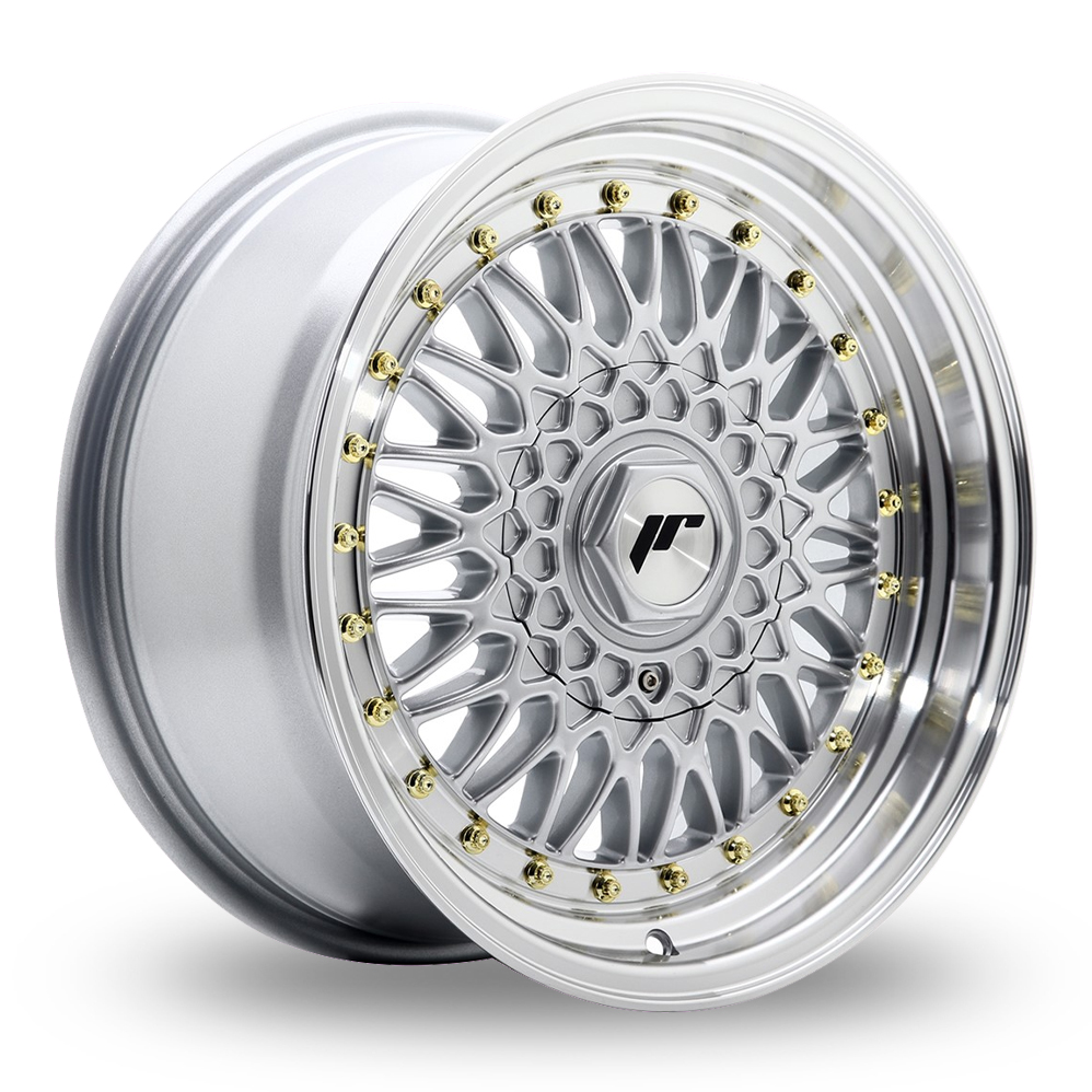 7.5x16 4x100/4x108 ET25 Japan Racing JR9 (Silver Machined Lip) (74.1cb) (690kg Load) (CN) (Precast) Alloy Wheels