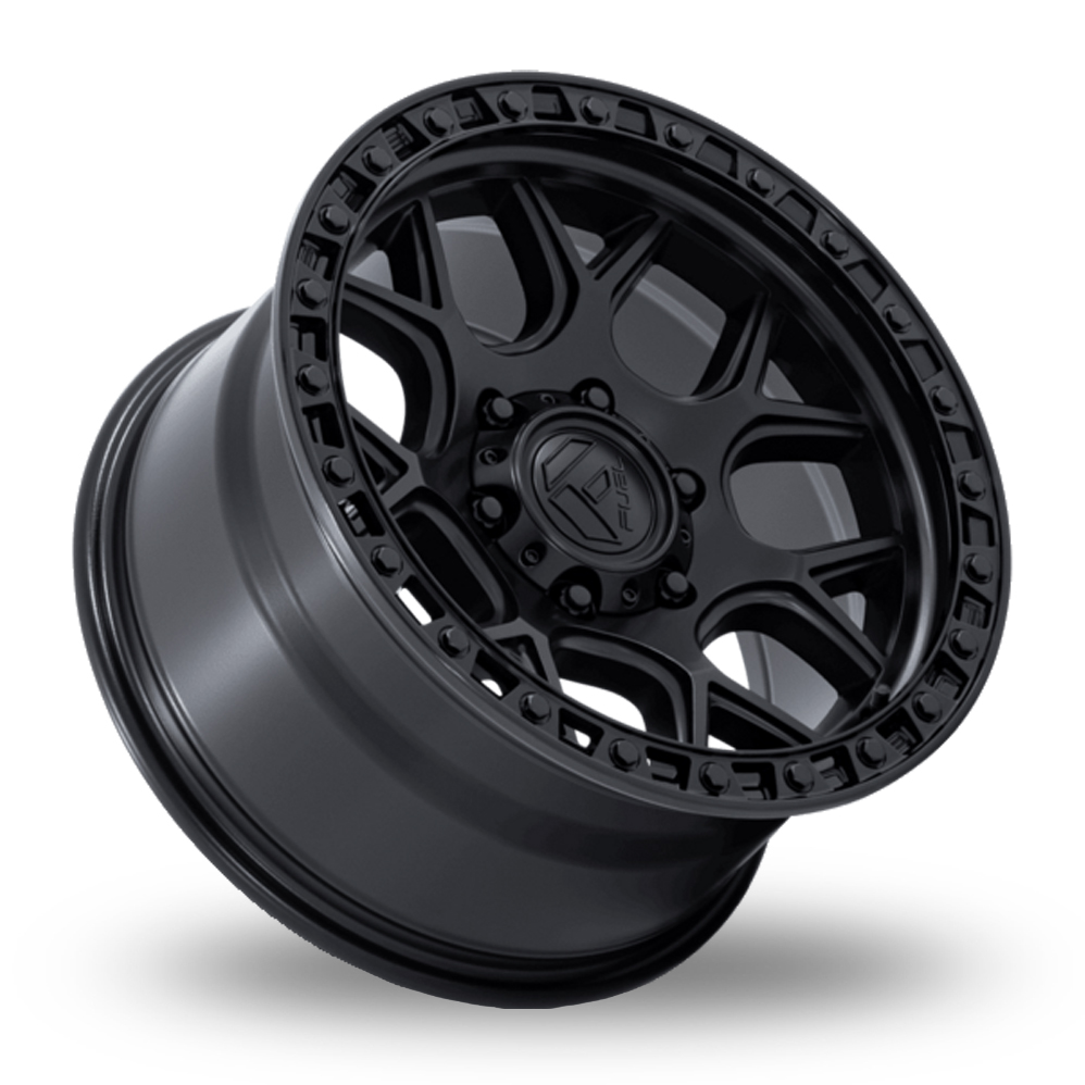17" Fuel Off-Road FC908 Puma (USA Warehouse) Matt Black Gloss Black Lip Alloy Wheels