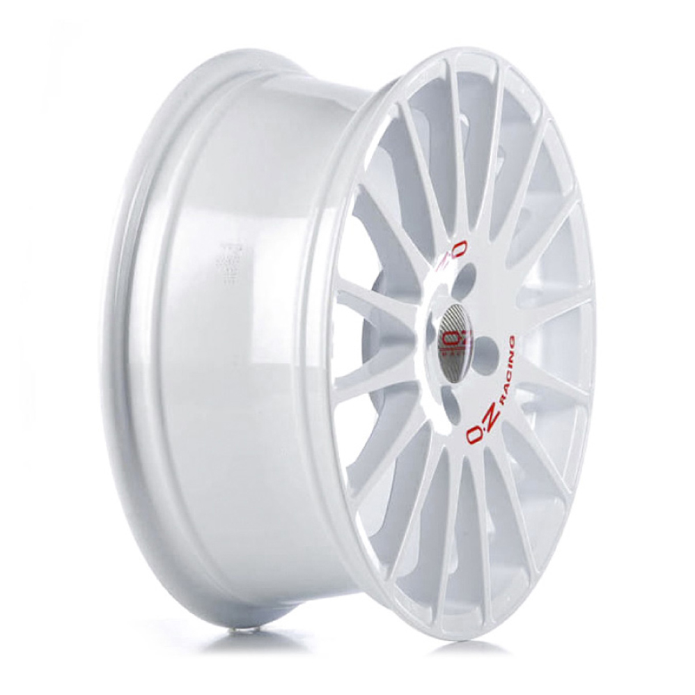 15" OZ Racing Superturismo WRC Race White Red Lettering Alloy Wheels