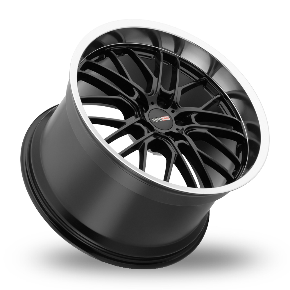 20" Cray Eagle Gloss Black With Mirror Cut Lip Alloy Wheels