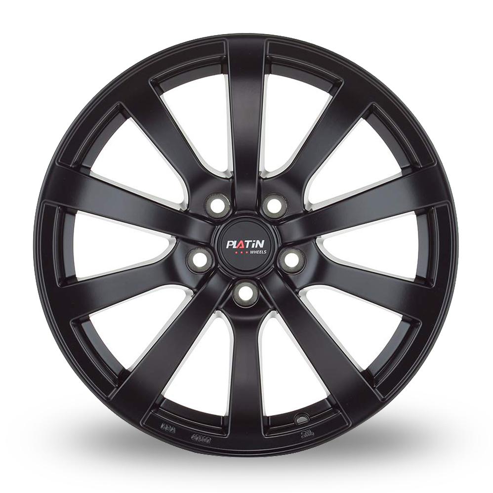 18" Platin P 58 Matt Black Alloy Wheels
