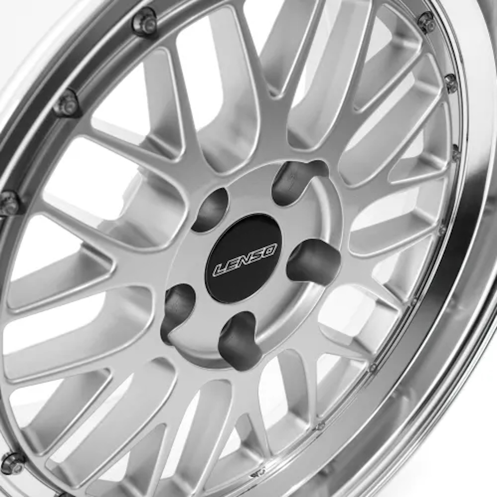 17" Lenso XLM Gloss Silver Polished Alloy Wheels