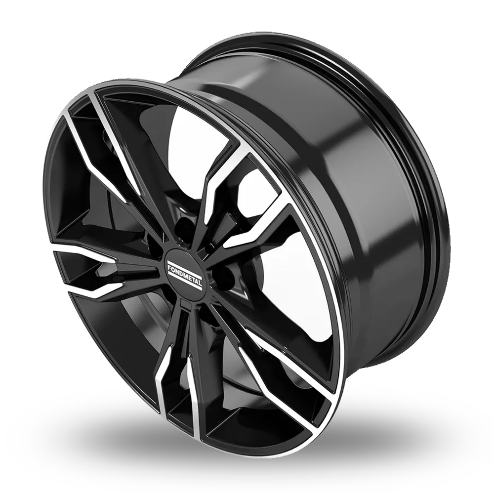 20" Fondmetal Alke Gloss Black Machined Alloy Wheels