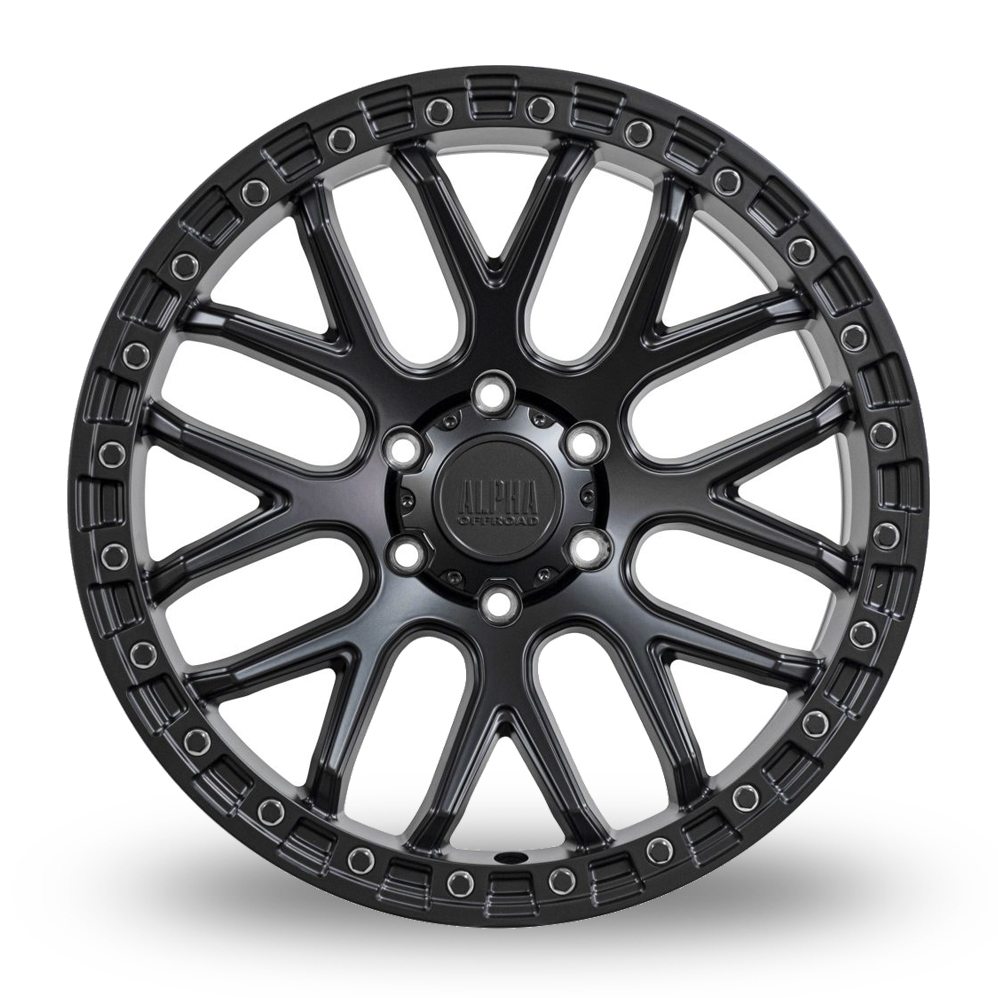 20" Alpha Off-Road Grudge Satin Black Alloy Wheels