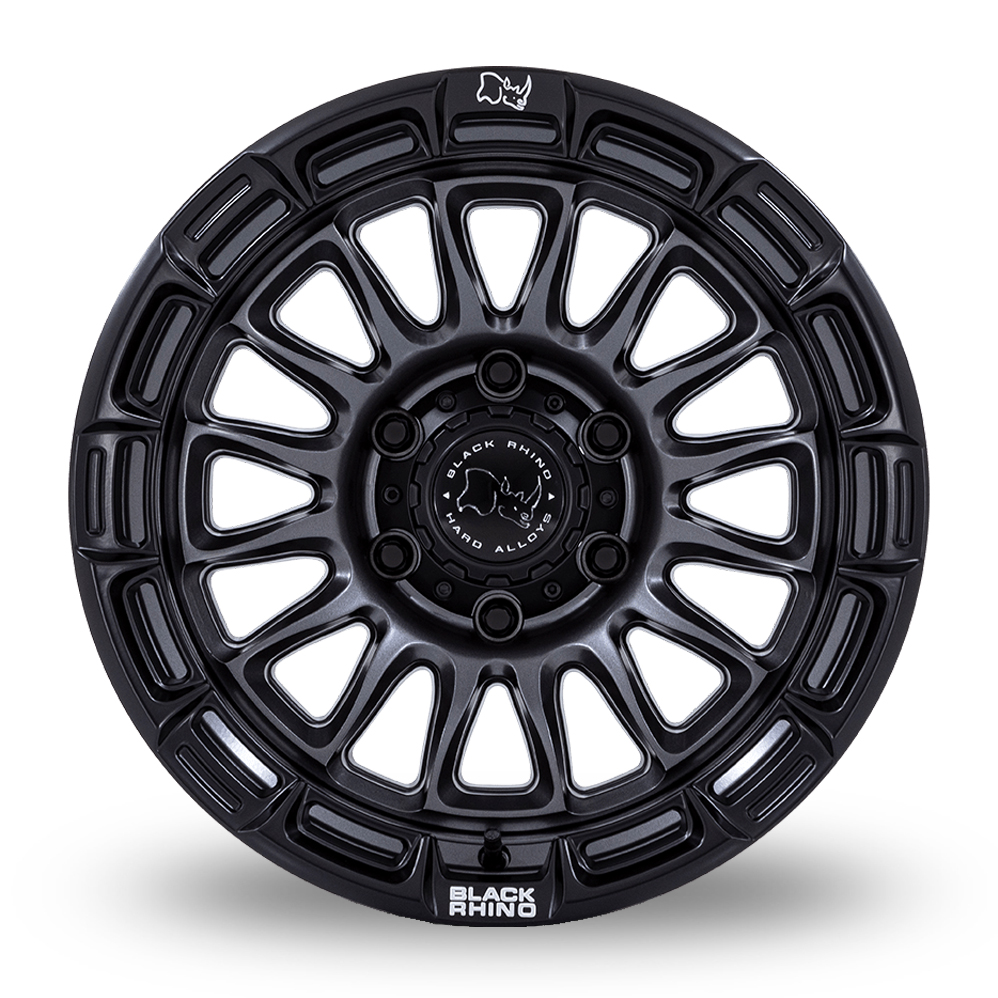17" Black Rhino BR025 Rival Matt Gunmetal With Matt Black Lip Alloy Wheels