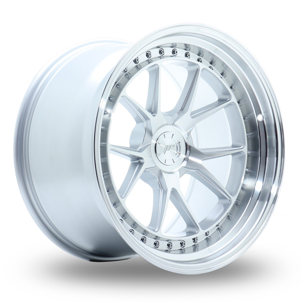 Japan Racing JR39 (10.5x18) (Custom Fitment) Silver Machined Face Alloy Wheels